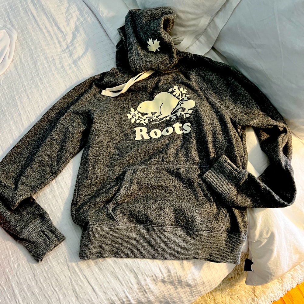 ROOTS grey hoodie S